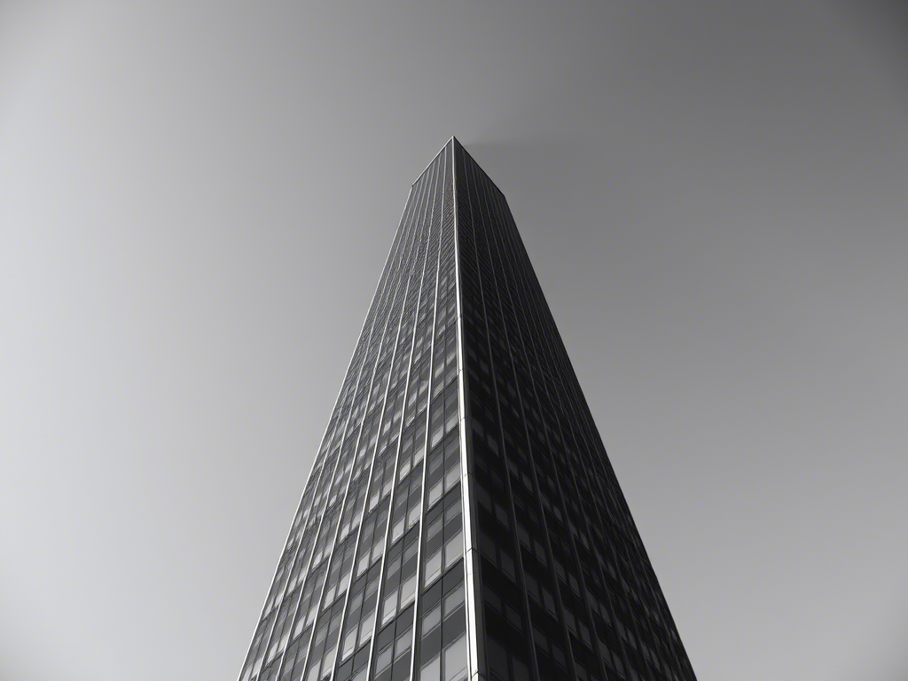 Brutalist Skyscraper Reaching into the Sky