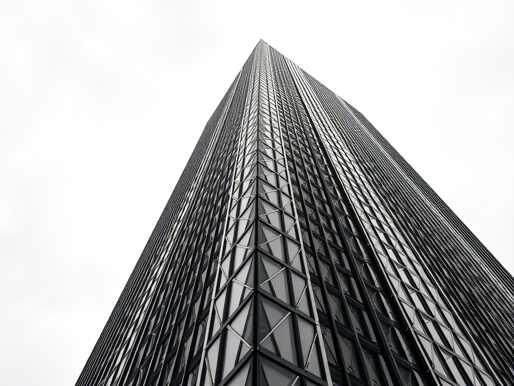 Brutalist Skyscraper Reaching into the Sky