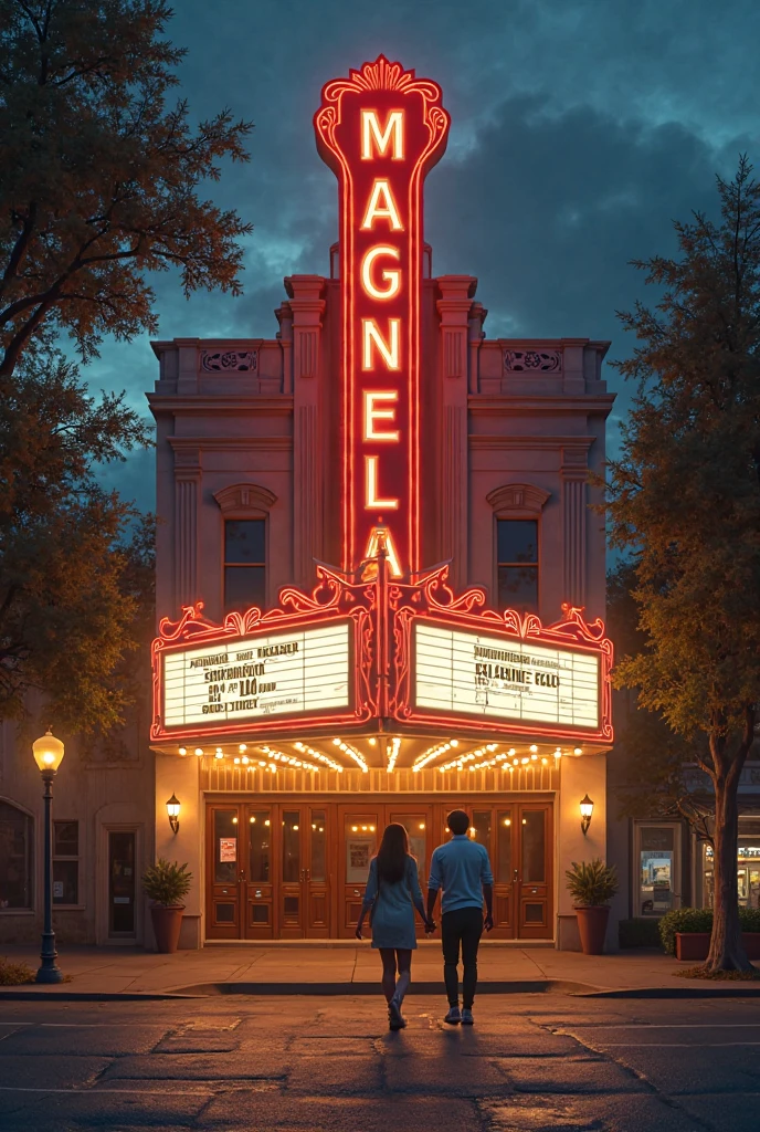 "Vintage Magnolia Theater Night View My Store