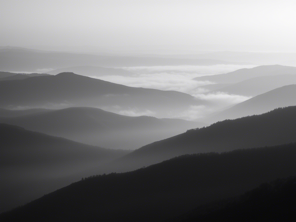 City Skyline Emerging from Morning Fog