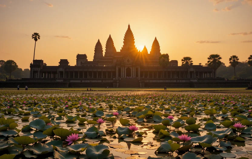 ANGKOR WAT SUNRISE LOTUS