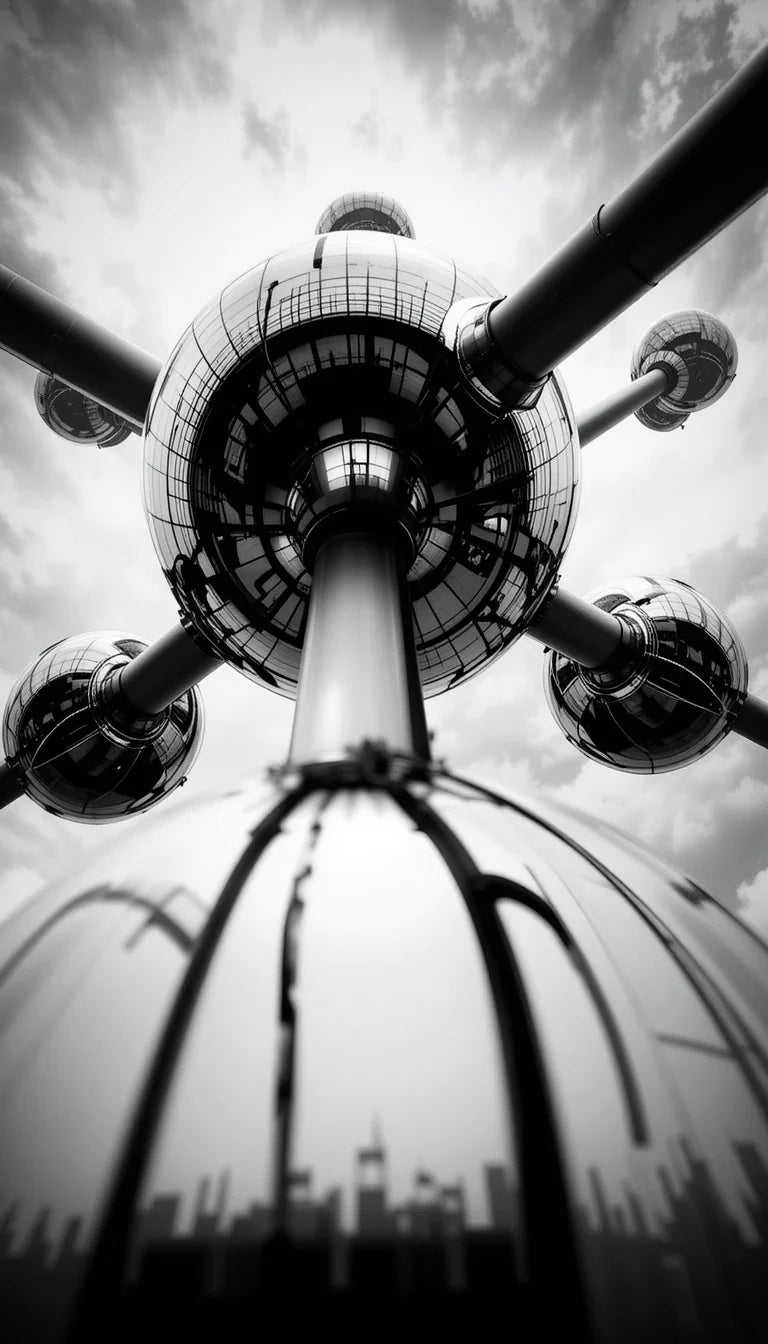 Marina Bay Sands at Night - Striking Black and White Modern Skyline Print, Singapore