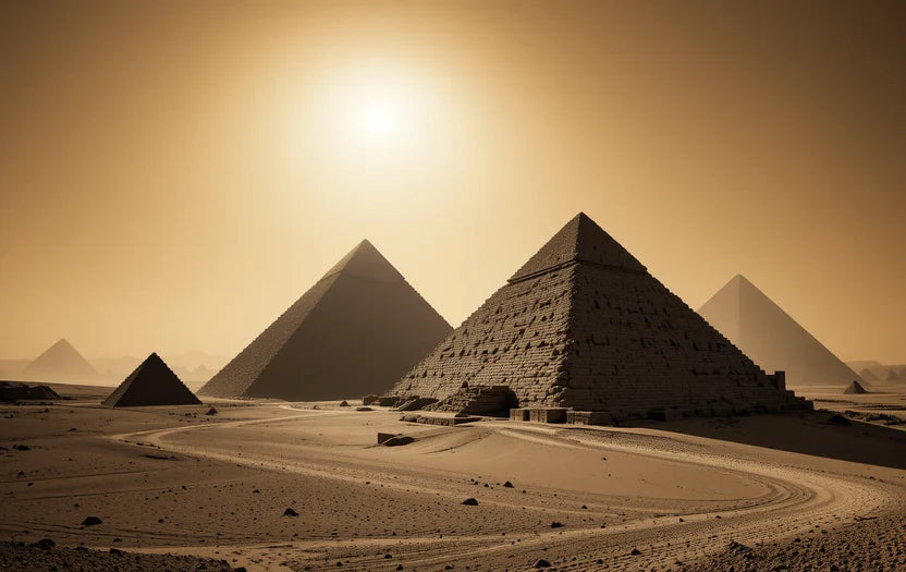 Pyramids of Giza Sepia