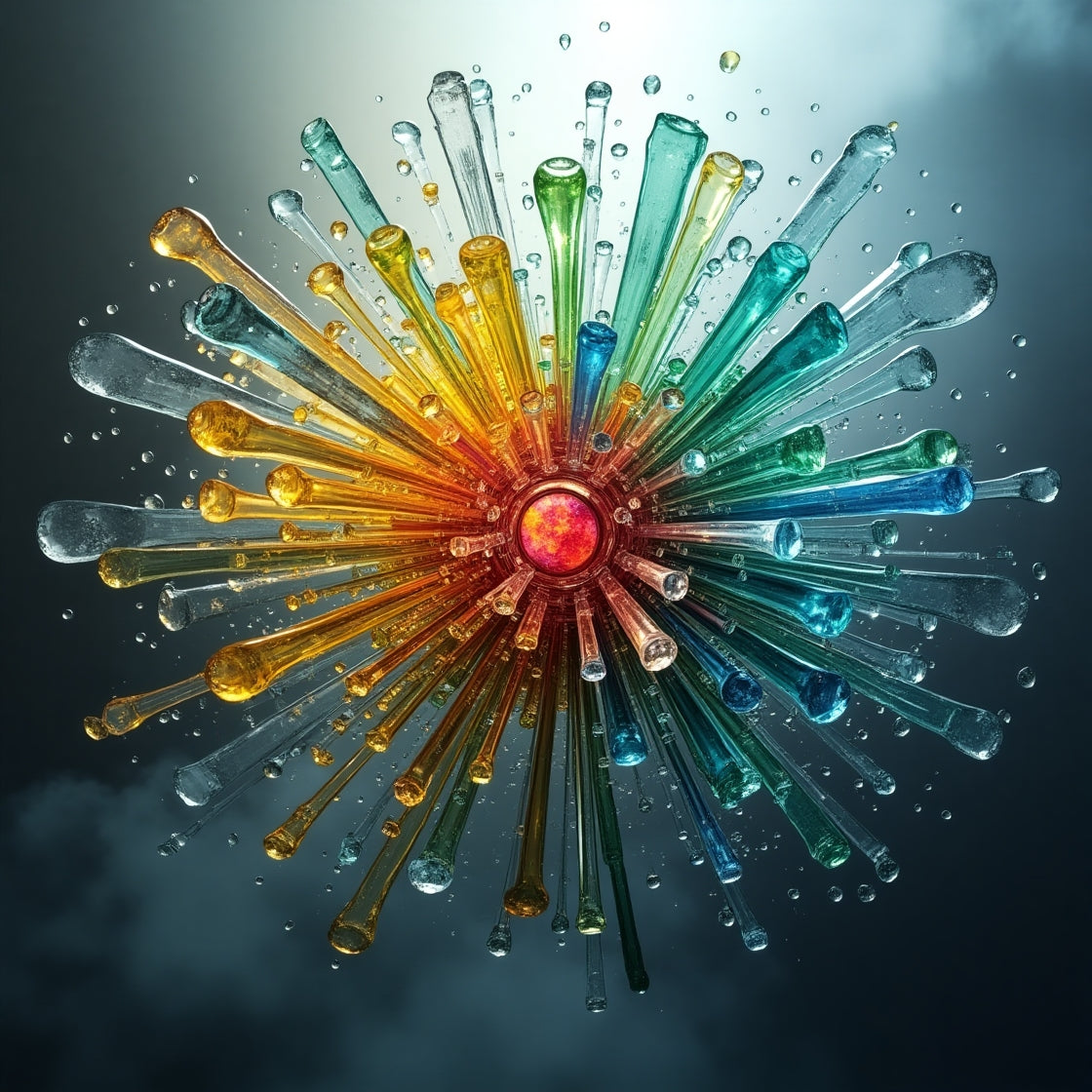 Melting Rainbow Paint Drip – Colorful Liquid Abstract Wallpaper