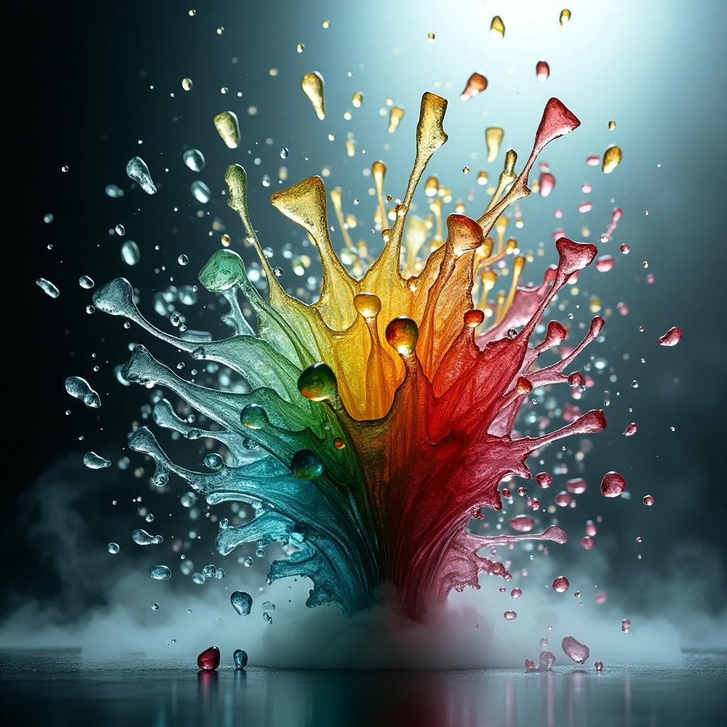 Melting Rainbow Paint Drip – Colorful Liquid Abstract Wallpaper
