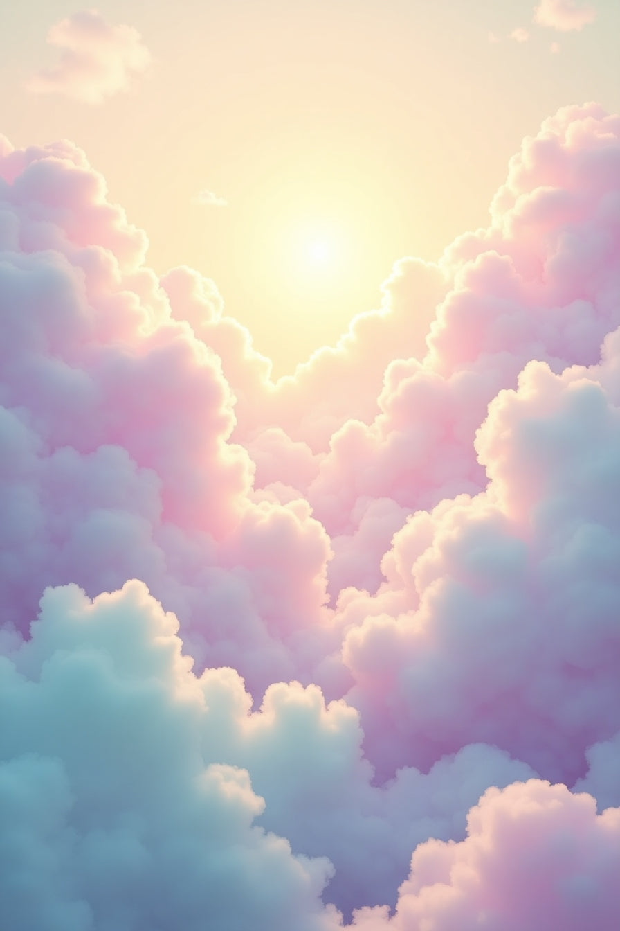 Pastel Dream Clouds – Ethereal Sky Fantasy Wallpaper