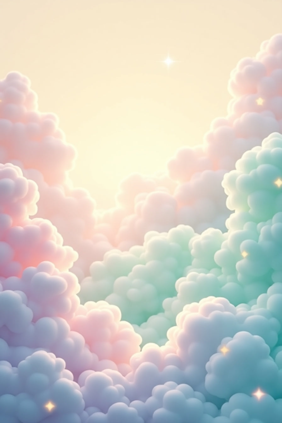 Pastel Dream Clouds – Ethereal Sky Fantasy Wallpaper