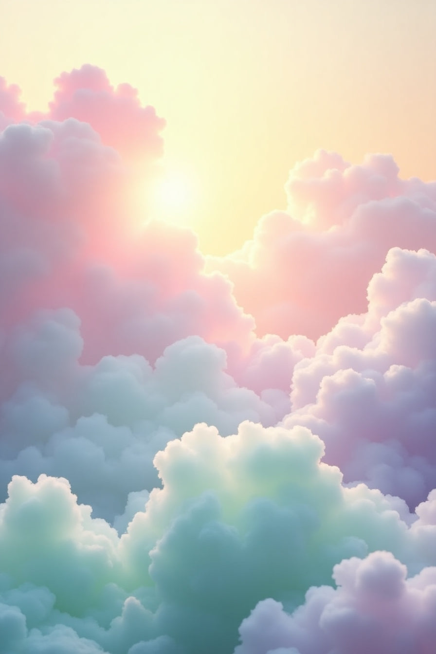 Pastel Dream Clouds – Ethereal Sky Fantasy Wallpaper