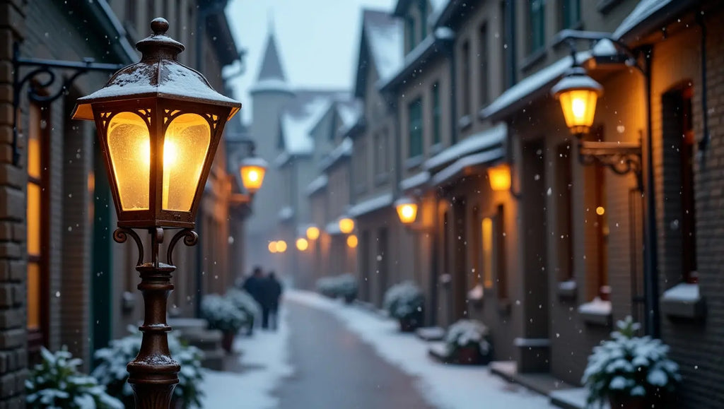 Winter Street with Lanterns My Store