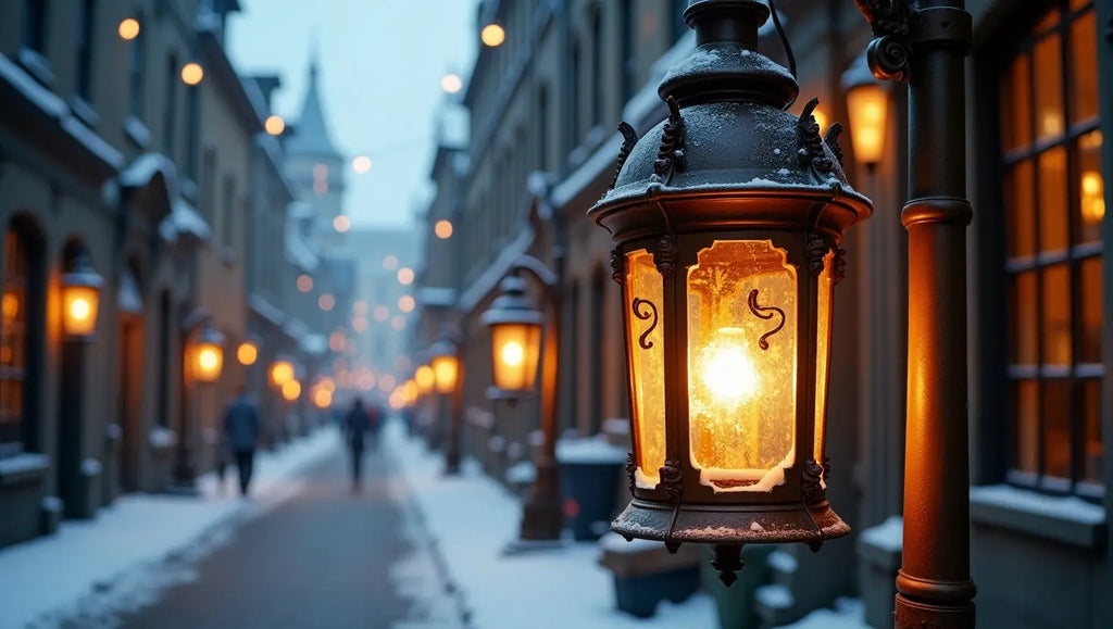 Winter Street with Lanterns My Store