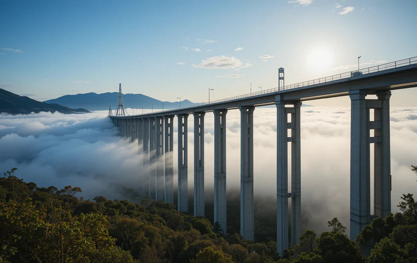Millau Viaduct Above Clouds