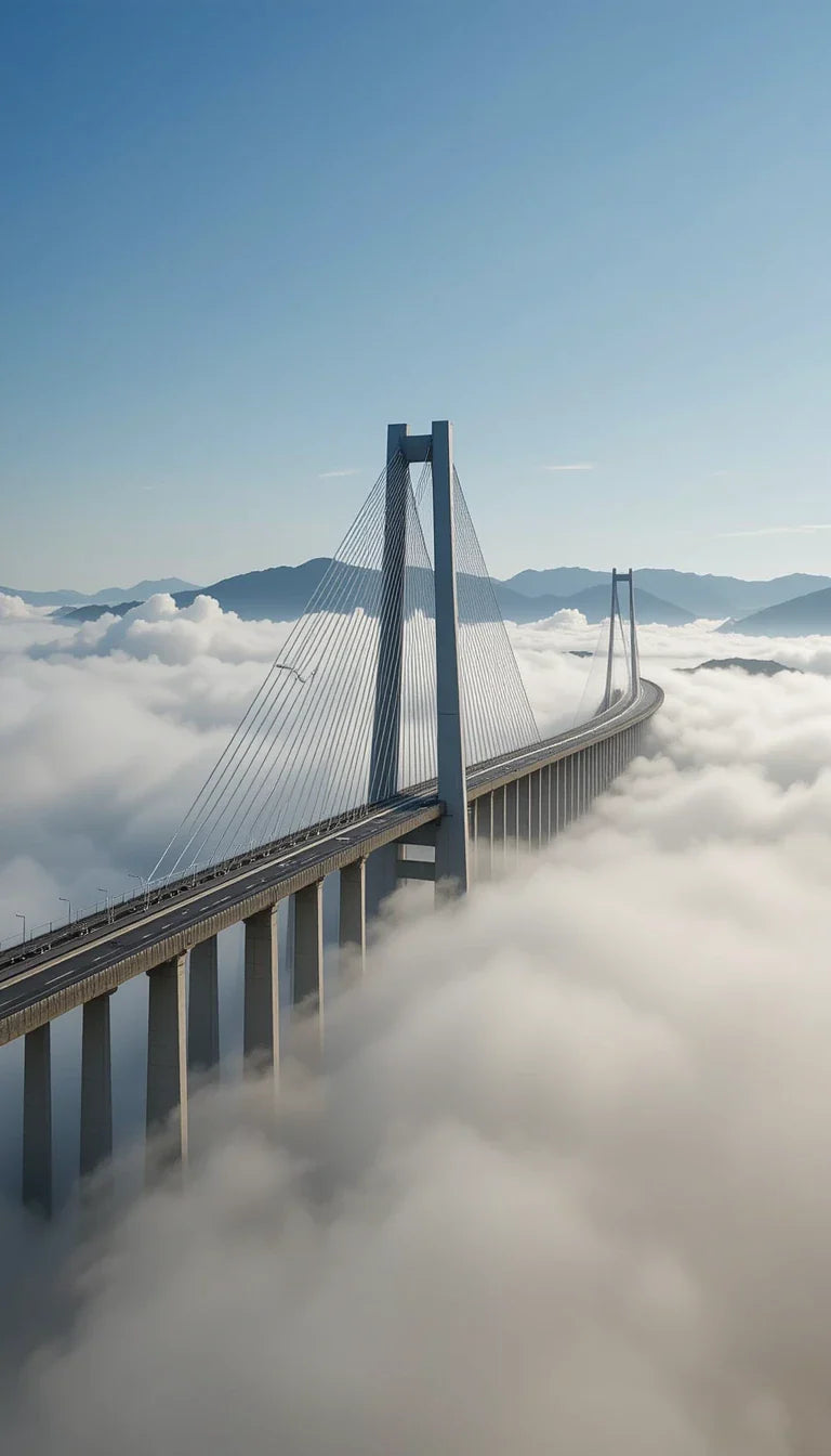Millau Viaduct Above Clouds