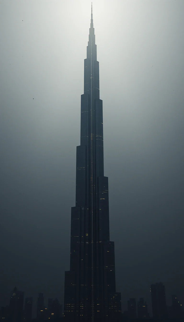 Burj Khalifa-like tower from below