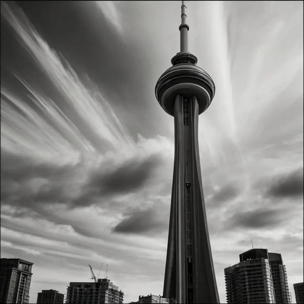 Dramatic CN Tower Print - Toronto Skyline Art My Store