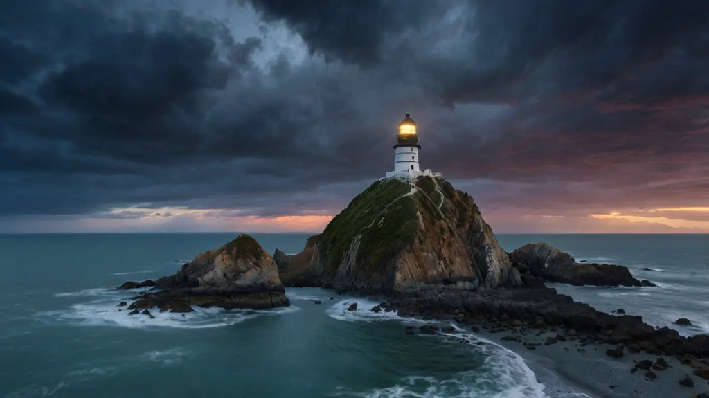 Dramatic Lighthouse Print - Stormy Coastal Scene My Store