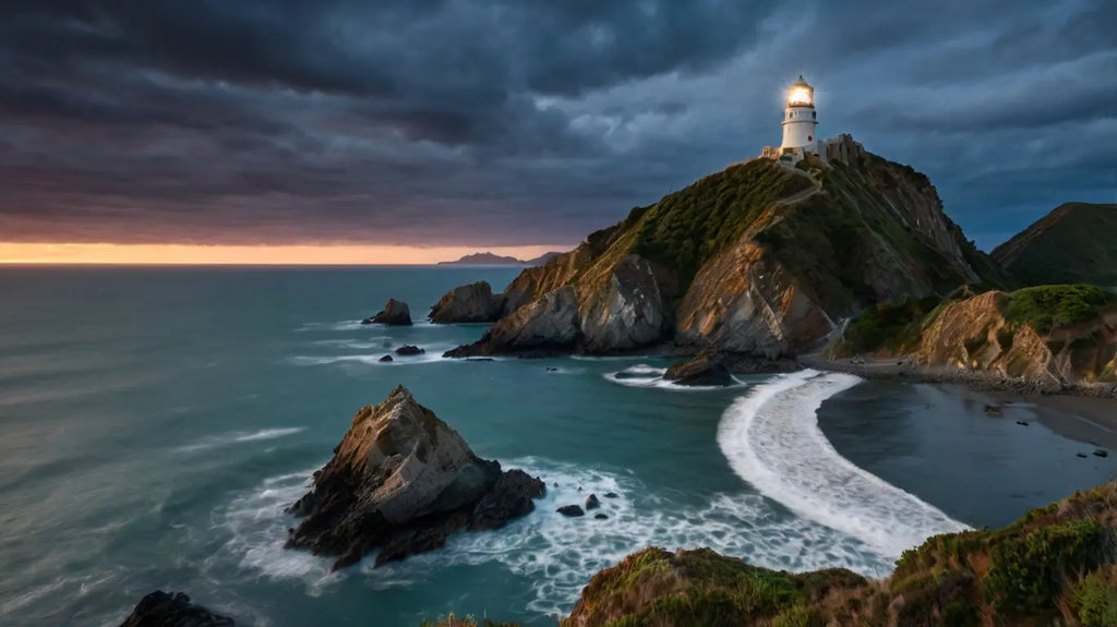 Dramatic Lighthouse Print - Stormy Coastal Scene My Store