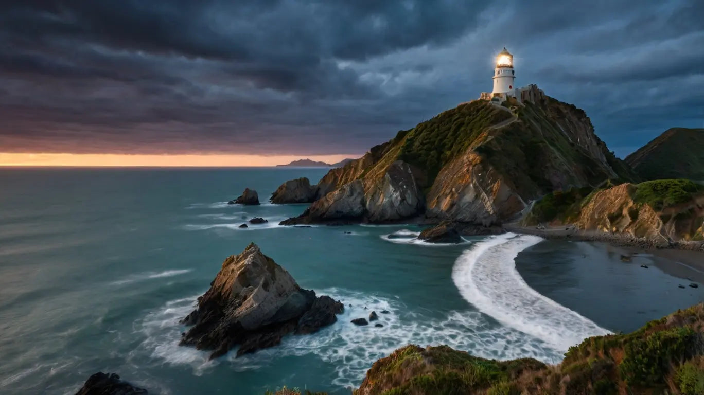 Dramatic Lighthouse Print - Stormy Coastal Scene My Store