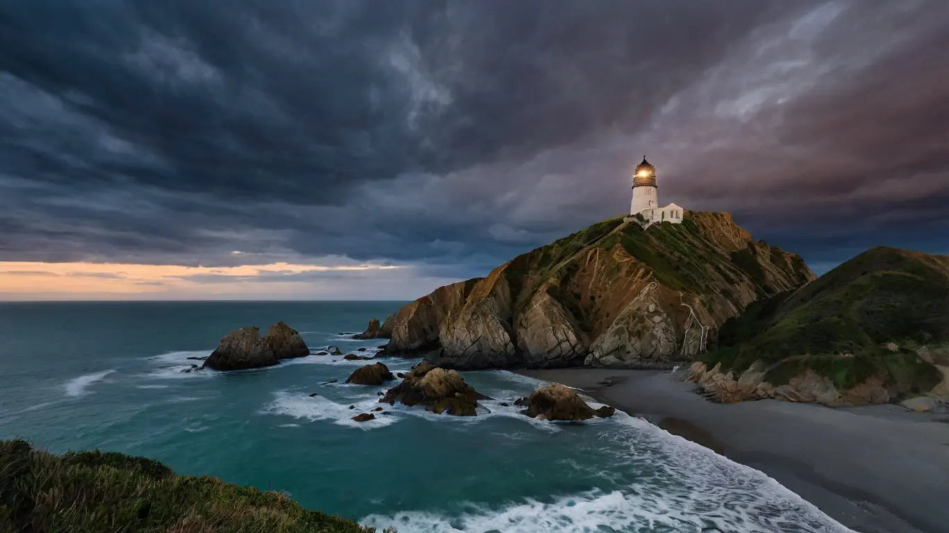 Dramatic Lighthouse Print - Stormy Coastal Scene My Store