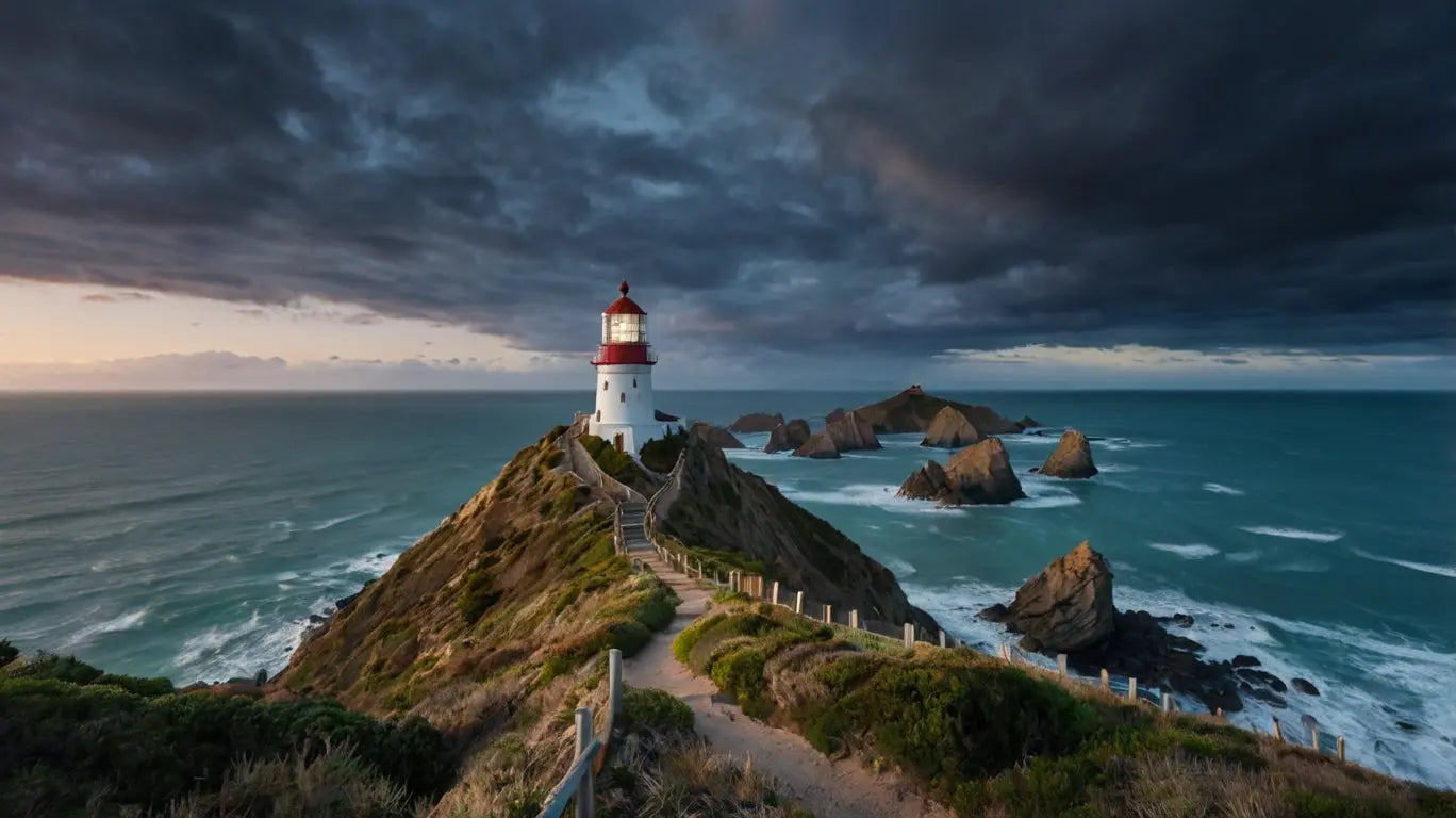 Dramatic Lighthouse Print - Stormy Coastal Scene My Store