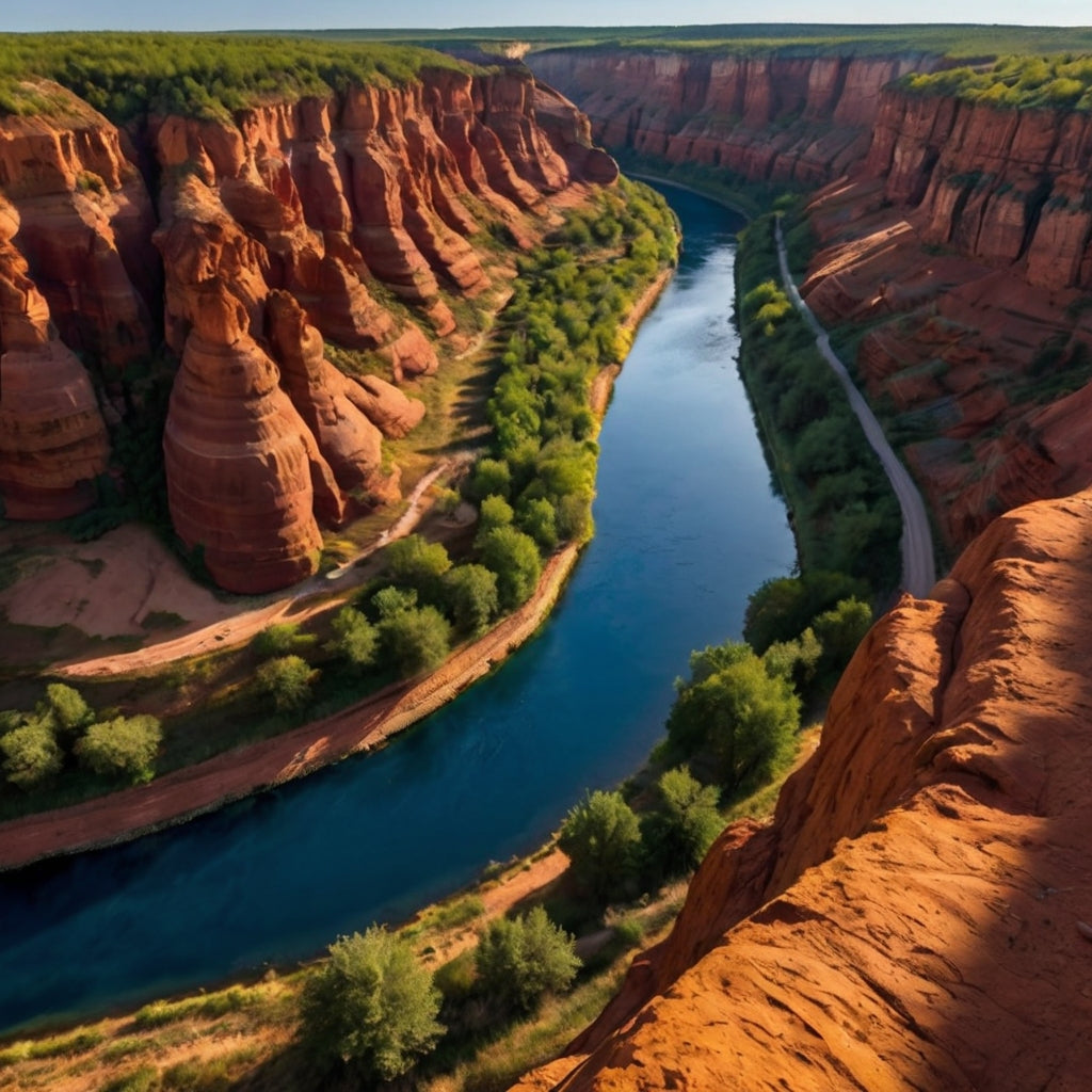 Winding River Through Red Rock Canyon My Store