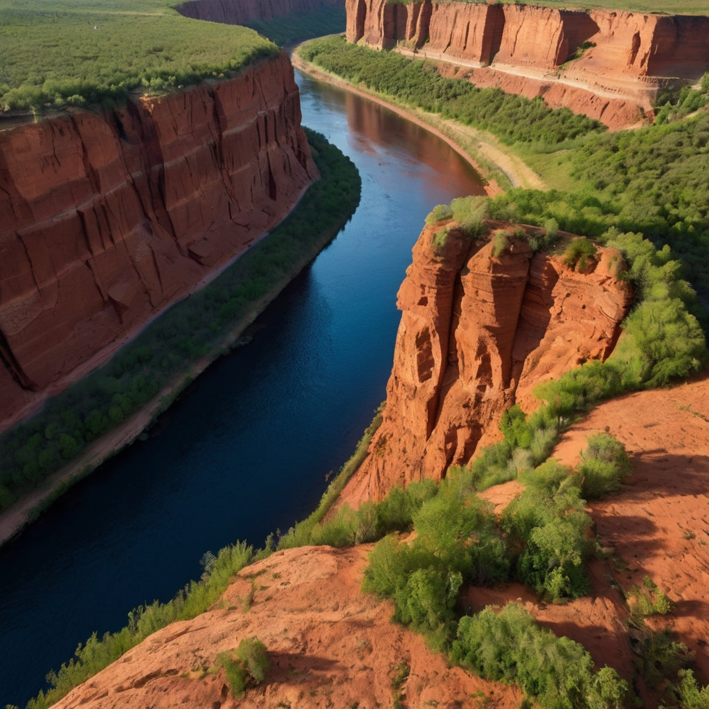 Winding River Through Red Rock Canyon My Store