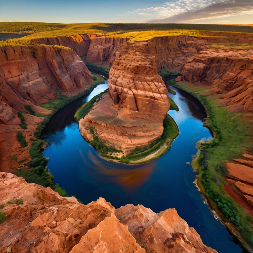 Winding River Through Red Rock Canyon My Store