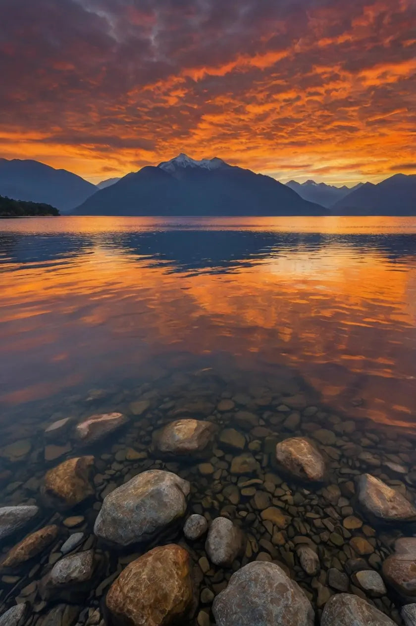 Unique Rocky Beach Print - Sunset Coastal Art My Store