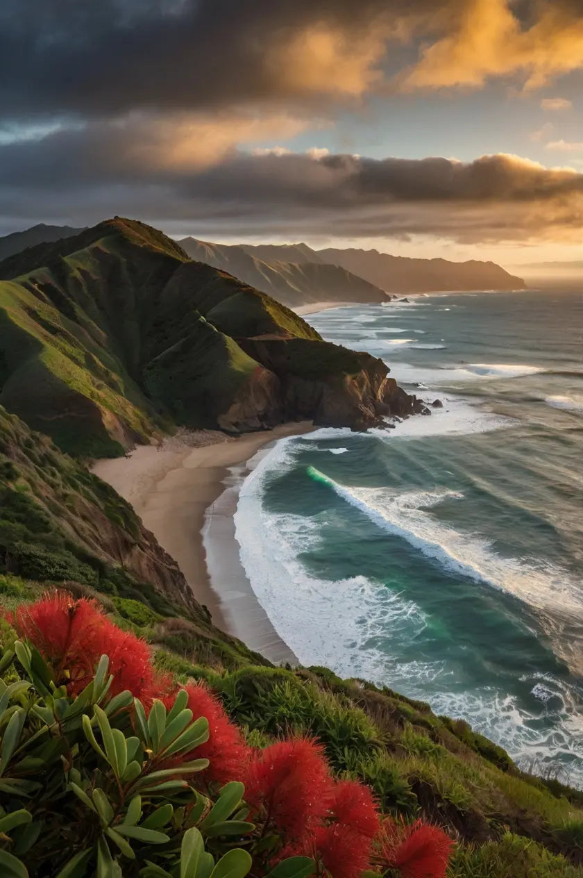 Vivid Sunset Lake Print - Mountain Reflection My Store