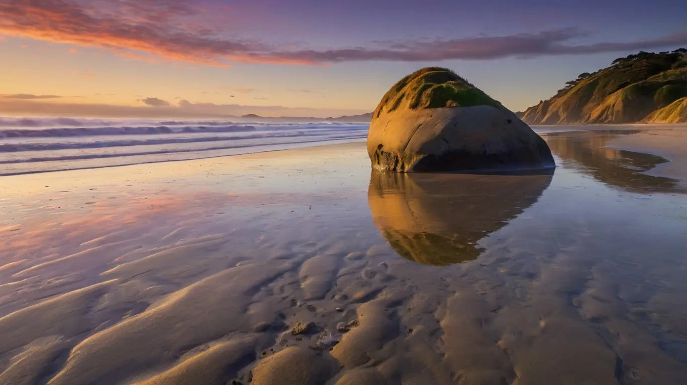 Vivid Sunset Lake Print - Mountain Reflection My Store