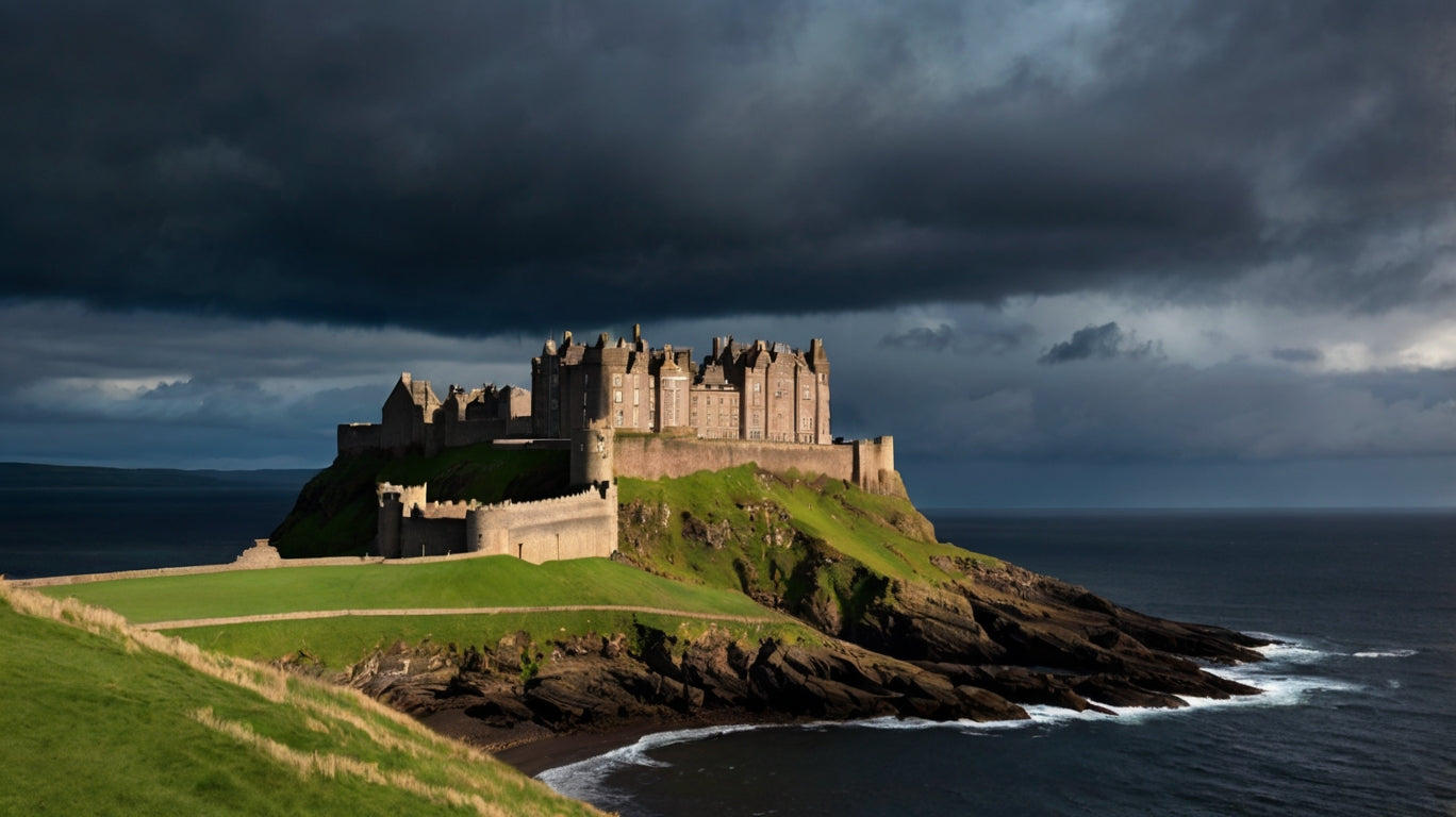 Storm Over the Castle – Dramatic Scottish Coastal Fortress Photography