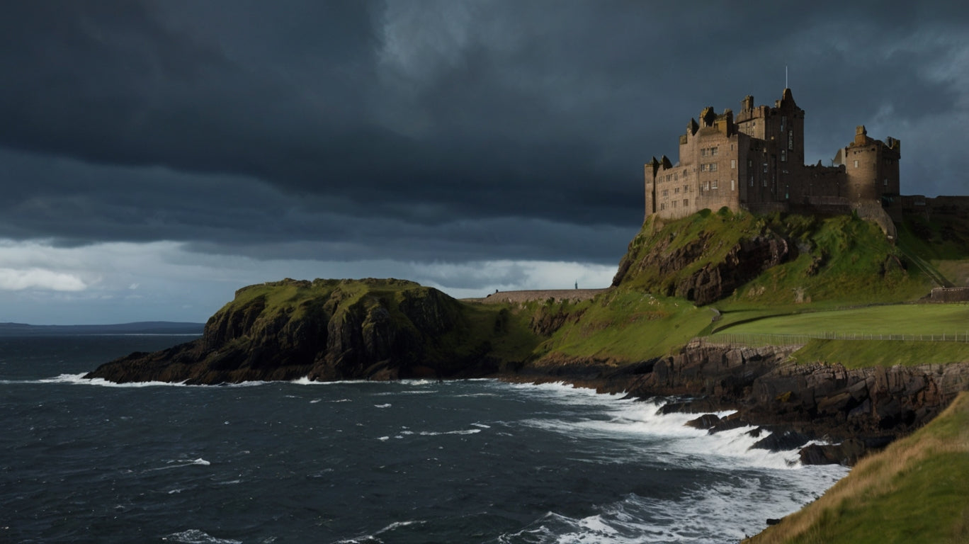 Storm Over the Castle – Dramatic Scottish Coastal Fortress Photography