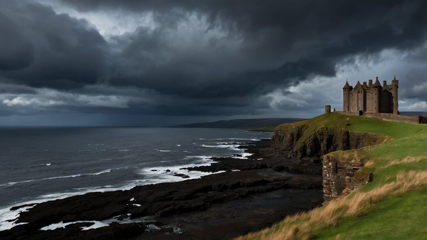 Storm Over the Castle – Dramatic Scottish Coastal Fortress Photography