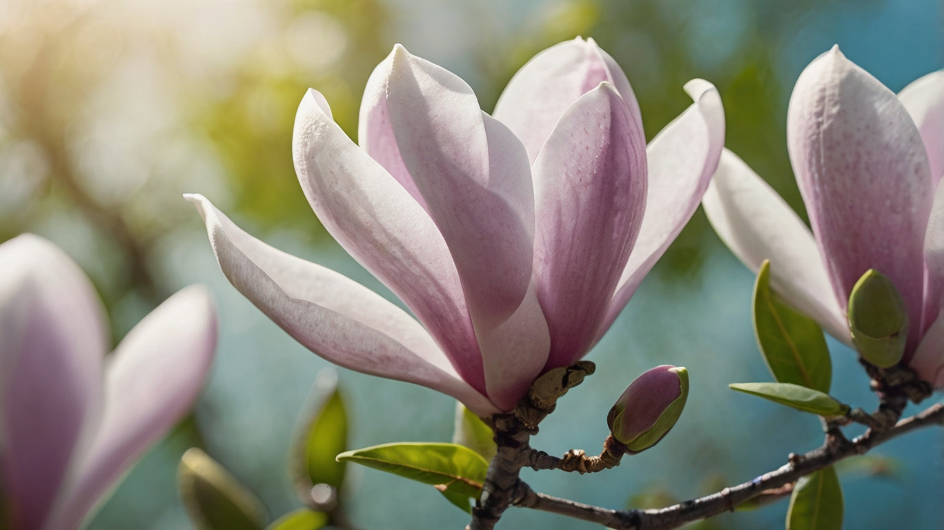 Delicate Pink Magnolia Blossom in Sunlight My Store