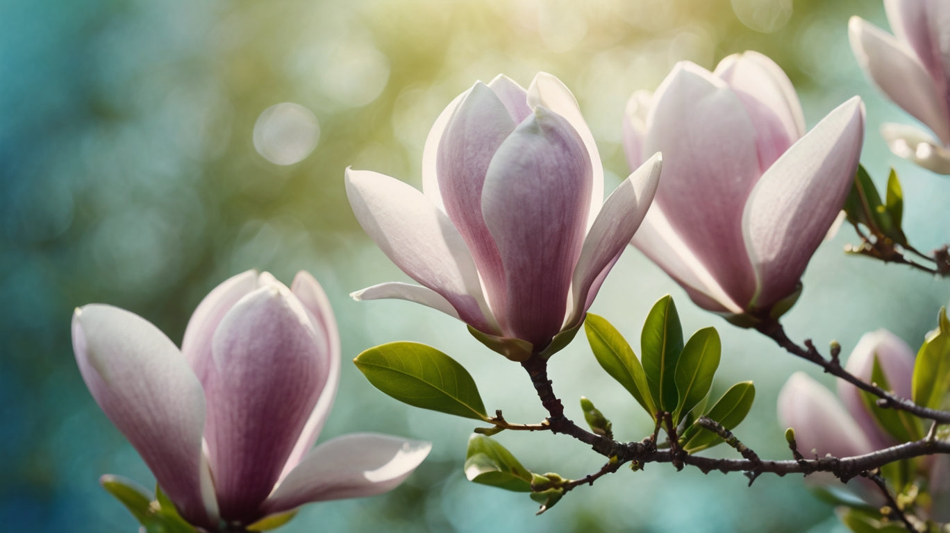 Delicate Pink Magnolia Blossom in Sunlight My Store