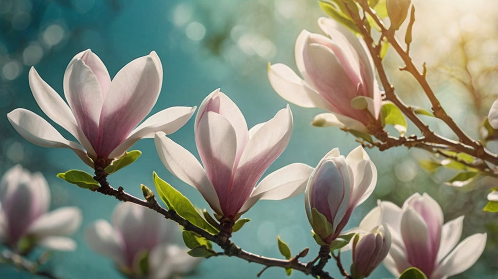 Delicate Pink Magnolia Blossom in Sunlight My Store