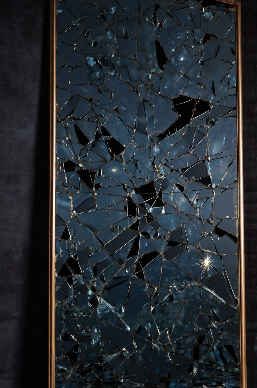 Broken Mirror Starry Night Abstract Fine Art Print