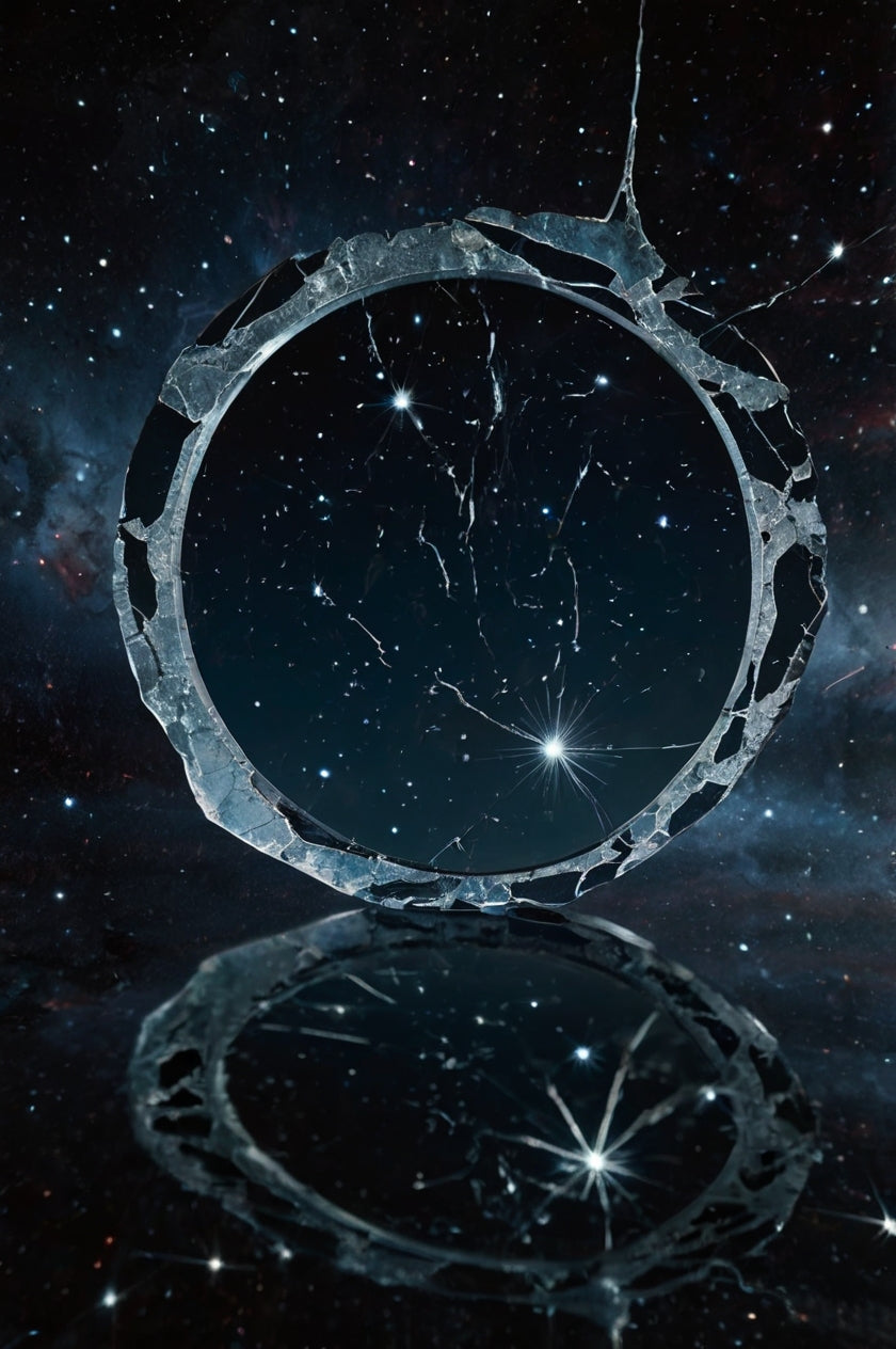 Broken Mirror Starry Night Abstract Fine Art Print