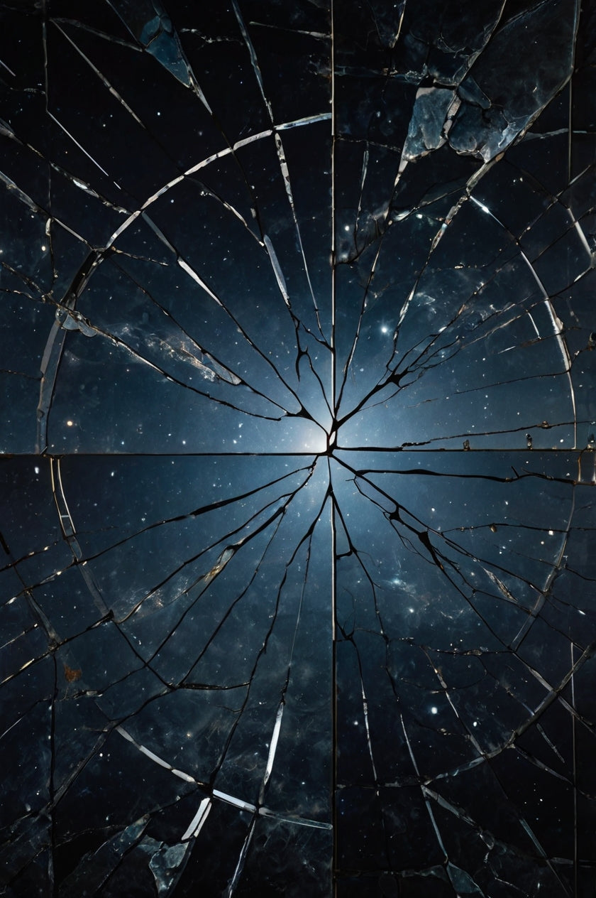 Broken Mirror Starry Night Abstract Fine Art Print