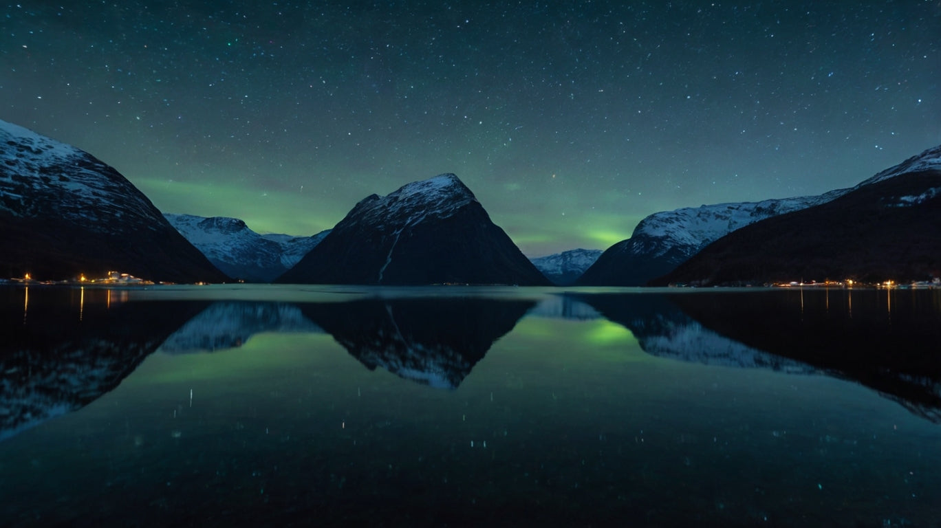 Milky Way Over Norwegian Mountains Canvas Print