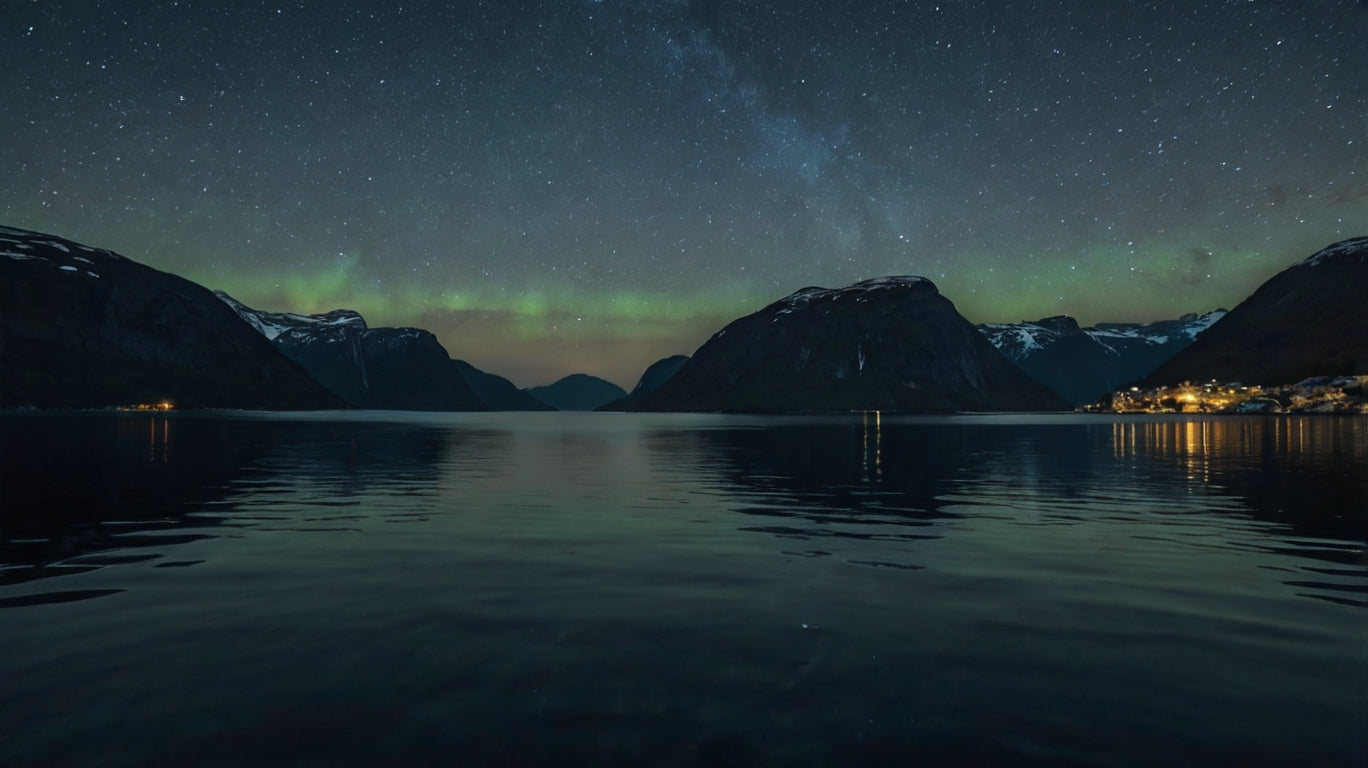 Milky Way Over Norwegian Mountains Canvas Print