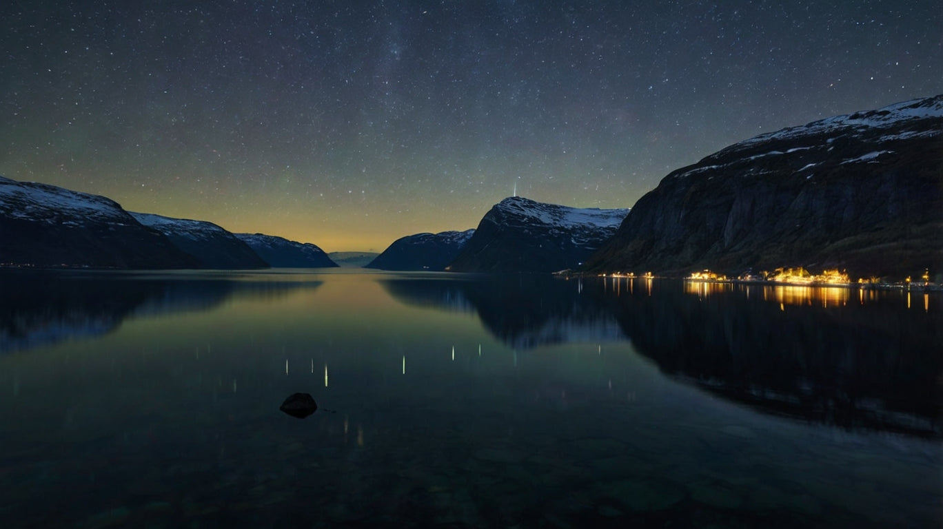Milky Way Over Norwegian Mountains Canvas Print