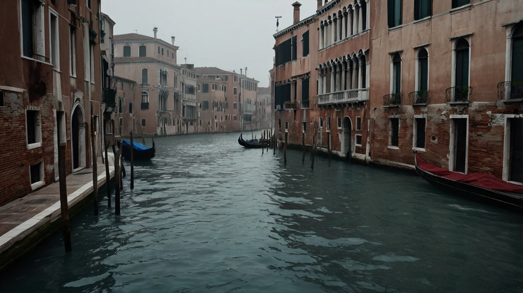Venice in Silence – Misty Gondola Canal Atmospheric Photography