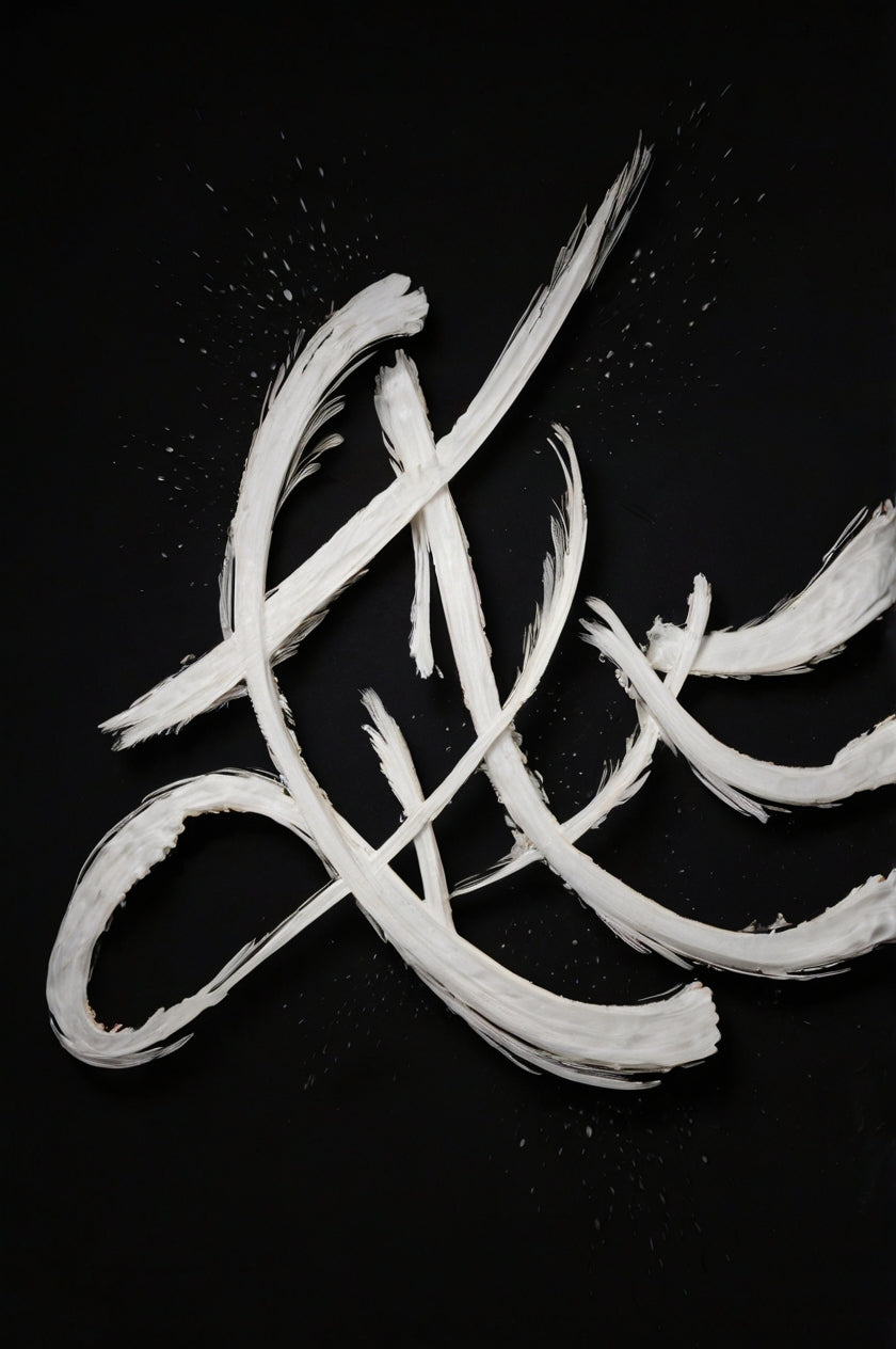 White Vortex – Minimalist Abstract Swirl Sculpture Wall Art
