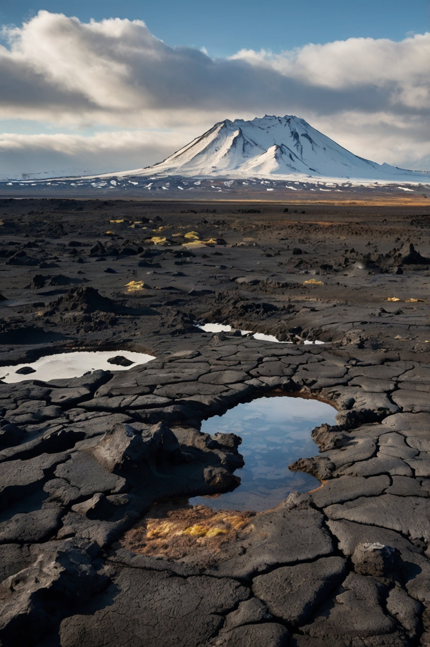 Black Sand Beach with Crashing Waves My Store