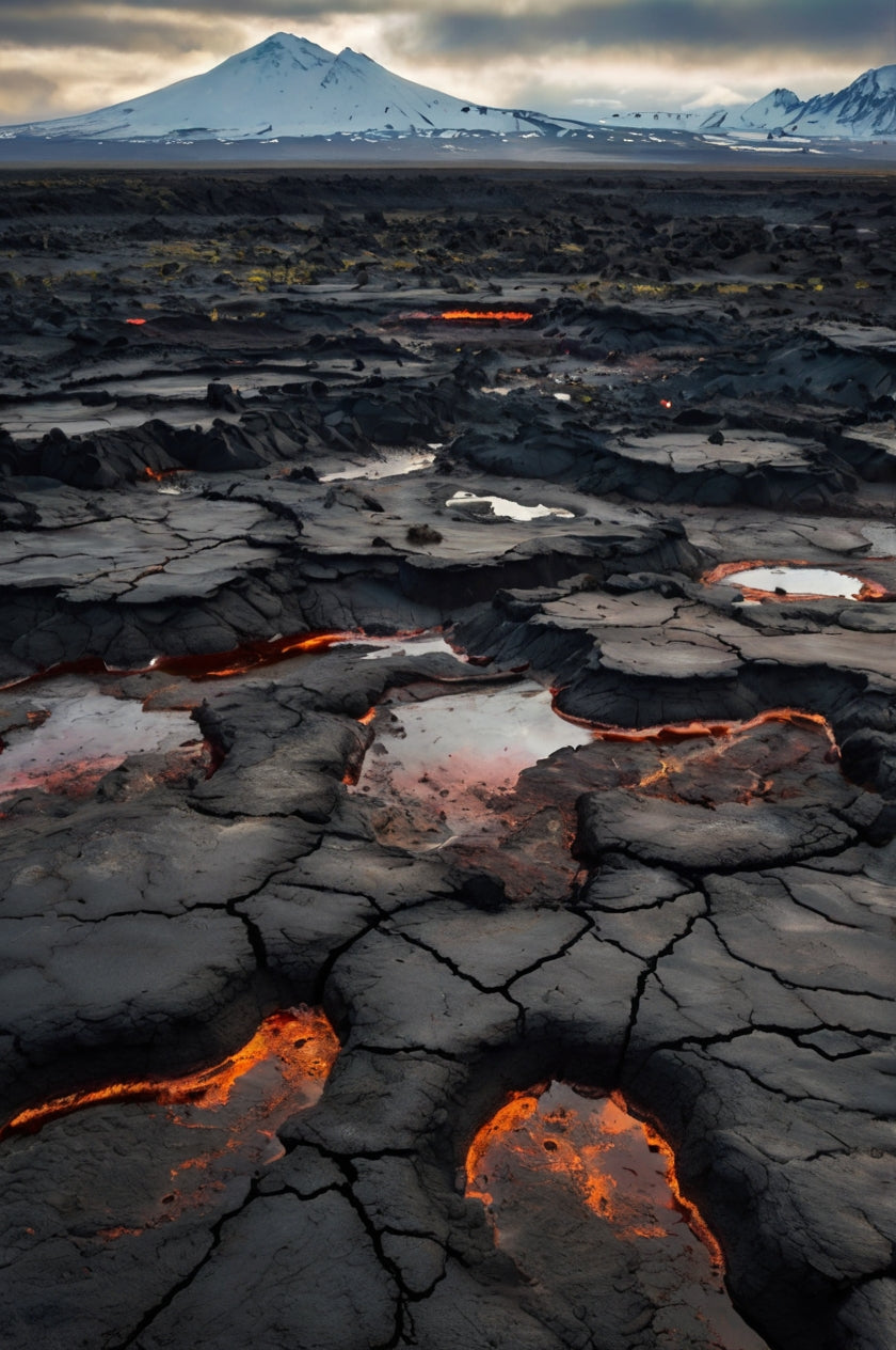 Black Sand Beach with Crashing Waves My Store
