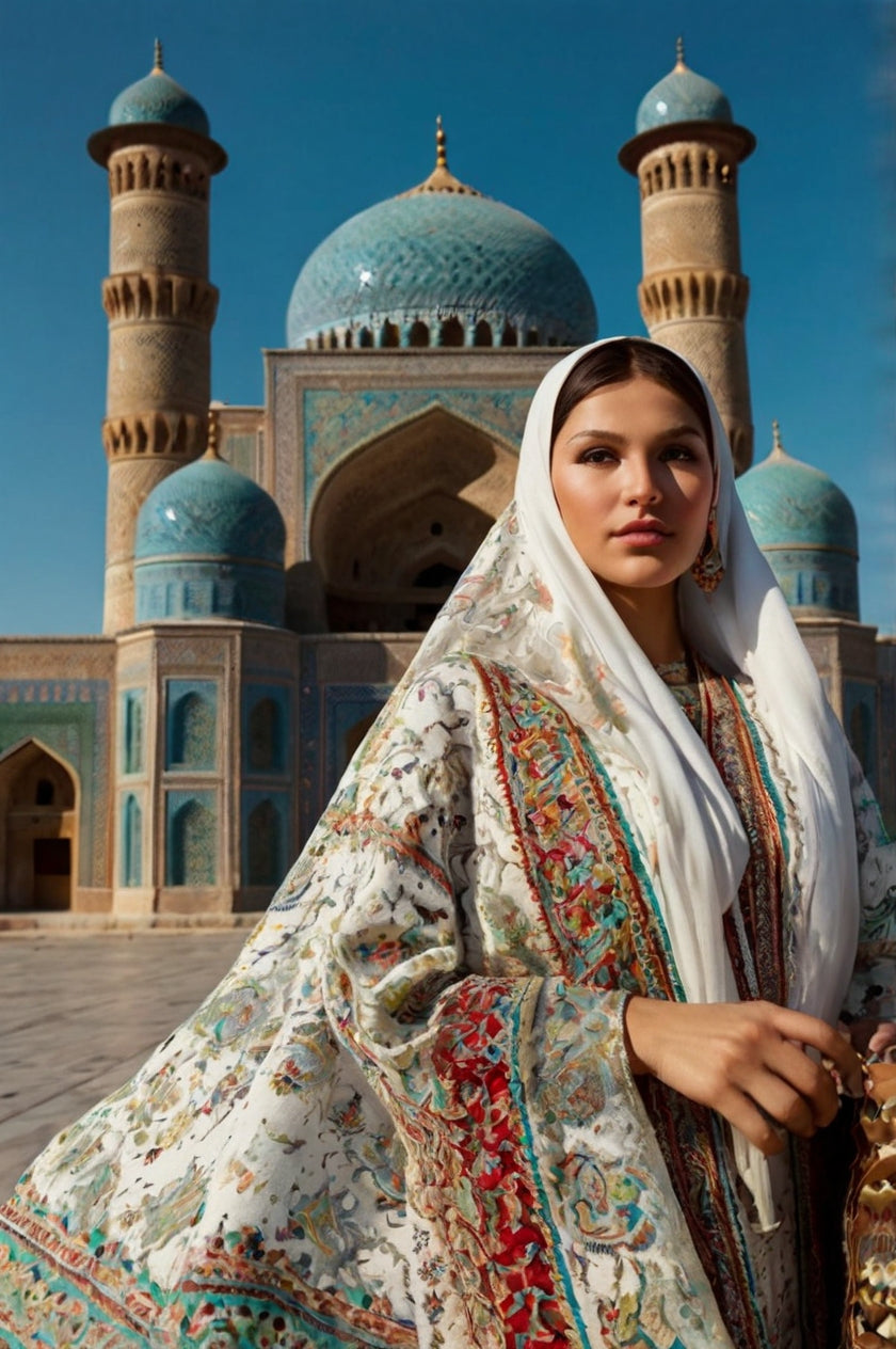 Emerald Traditional Dancer at Registan Square – Cultural Heritage Portrait