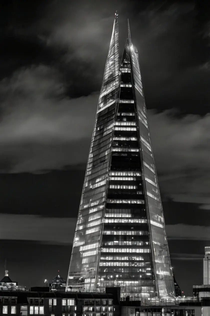 Tokyo Tower Canvas - Black & White Cityscape Photography My Store