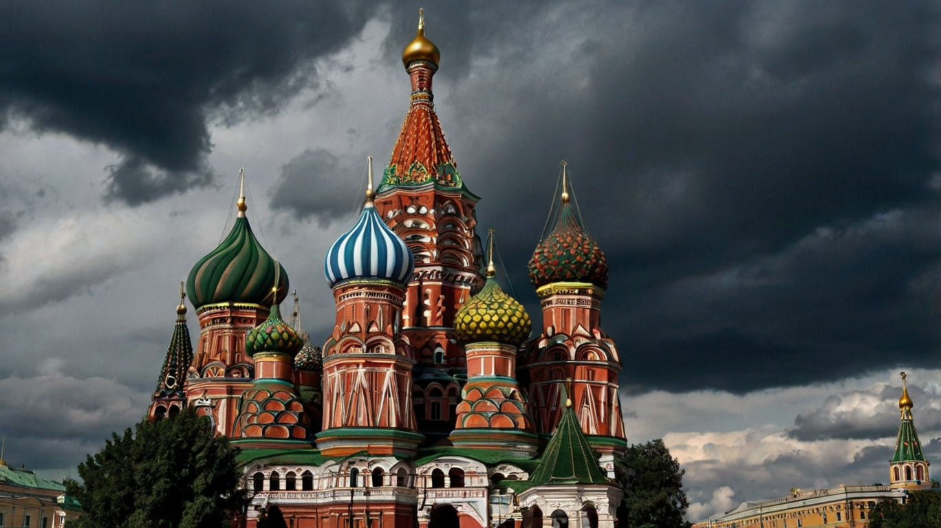 Red Square Storm – Dramatic Saint Basil’s Cathedral Photography