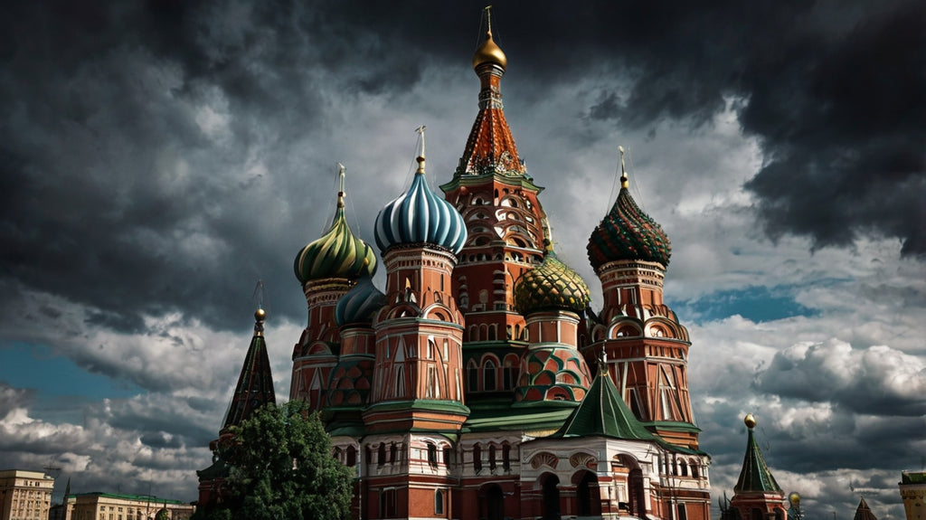Red Square Storm – Dramatic Saint Basil’s Cathedral Photography