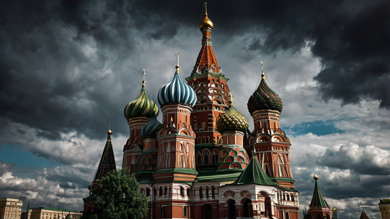 Red Square Storm – Dramatic Saint Basil’s Cathedral Photography